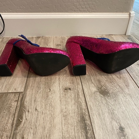 Mix No.6 Womens Heels. Pink Glitter. Size 8.5. EUC - Picture 3 of 5